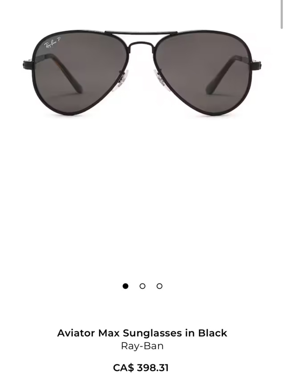 Ray-Ban Gold Frame Sunglasses with Brown Lenses and Black Case